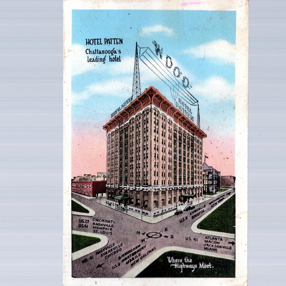 Vintage Linen Postcard - Hotel Patten